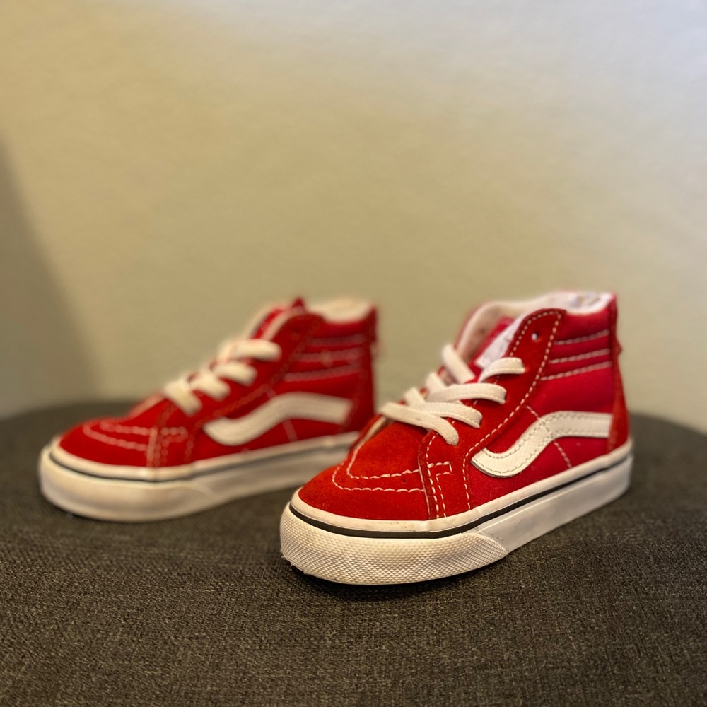 High Top Red Vans - Toddlers